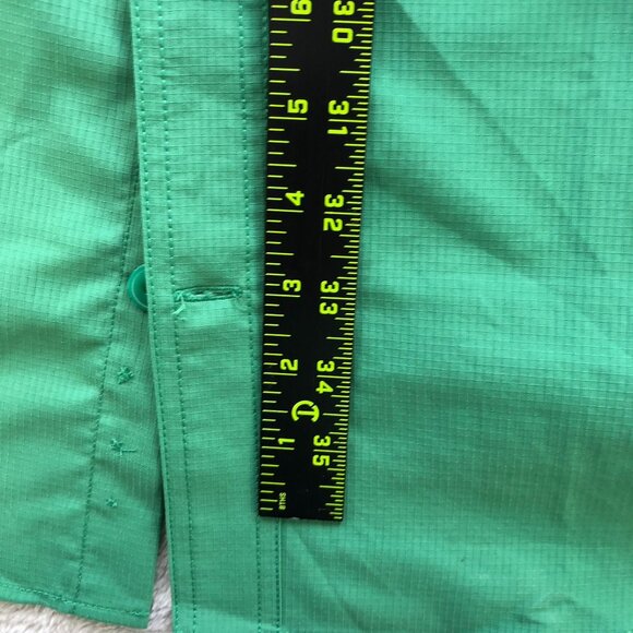 Duluth Trading Co Mens Shirt Size XLT Green Short Sleeve Button Up Outdoors Mesh - Picture 4 of 10
